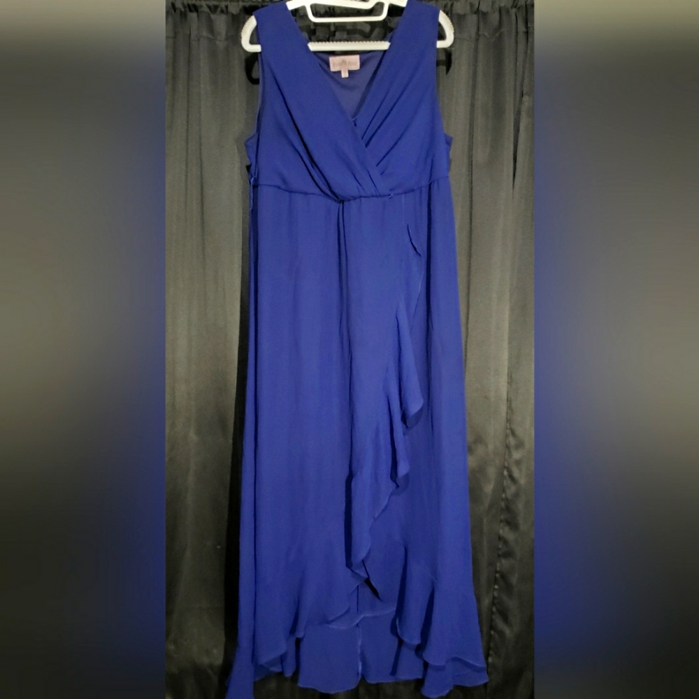 A navy blue dress